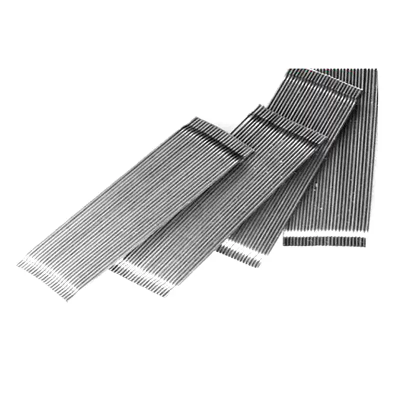 厂家直供 水溶胶连排钢纤维 抗拉度强  桥梁  道路专用 量大从优