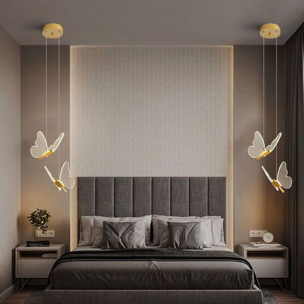 Modern and minimalistic ceiling lamp for bed