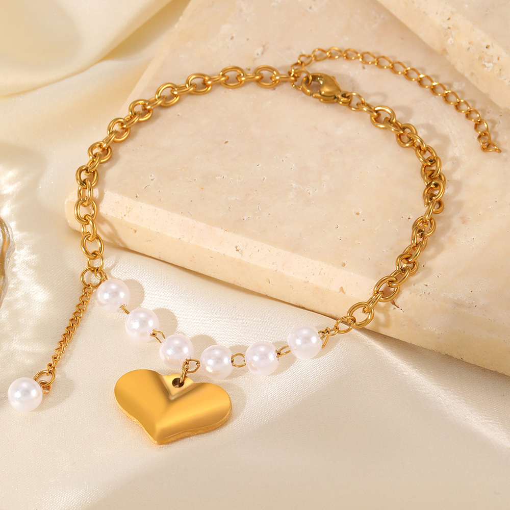 Heart Shape Pattern All Seasons Season Unisex Gender Classic Style Commute Heart Shape 304 Stainless Steel Cable Chain Bracelets In Bulk