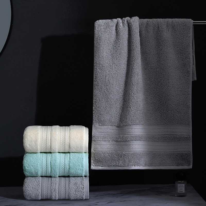 Serviette extra épaisse 180 g, 40 x 76 cm, idéale pour le lavage du visage et l'usage domestique, en pur coton. Vente en gros transfrontalière._voghion.com