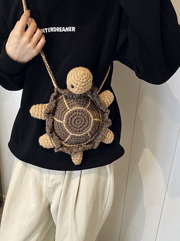 Рукодельный картина-мультфильм woven кошелек, ремень для сумки,