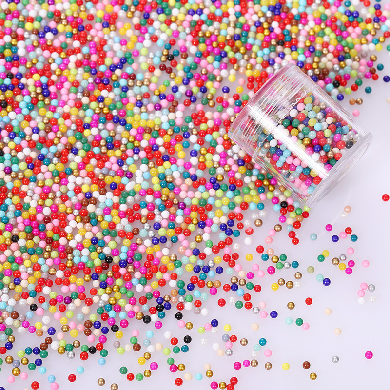 2mm solid color paint glass beads nail art DIY filler material handmade accessories non-porous bubble beads 2mm solid color paint glass beads nail art DIY filler material handmade accessories non-porous bubble beads