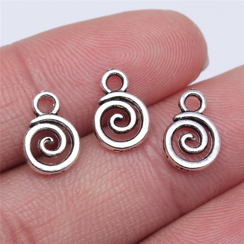 11X8Mm 0.4g Multicolor Export Zinc Alloy Jewelry Accessories Geometric Series Swirl Pendant