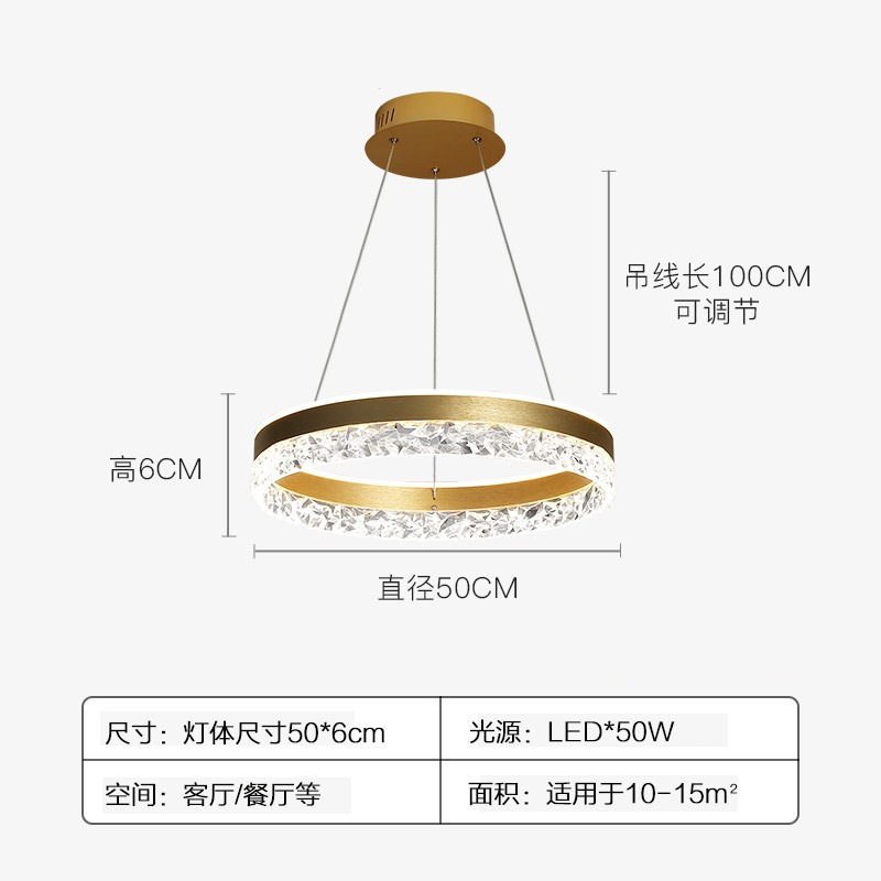 Lámpara de sala de estar led de lujo ligera moderna y sencilla, lámpara de restaurante de personalidad creativa, dormitorio principal para el hogar, lámpara Zhongshan