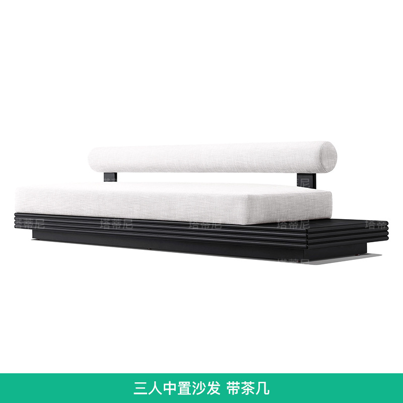Sofá de aleación de aluminio al aire libre patio combinación de terraza villa al aire libre sala de sol impermeable muebles de cama de cama image 11