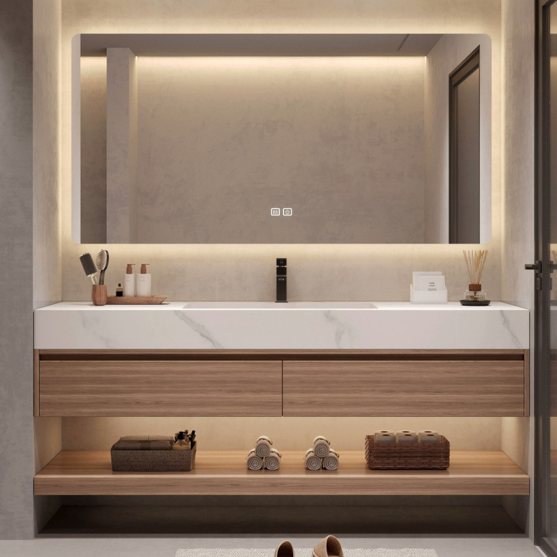 Modern Slate Ceramic Seamless Integrated Basin Italian-Style Bathroom Cabinet Bathroom Wash Basin Washbasin Amazon
