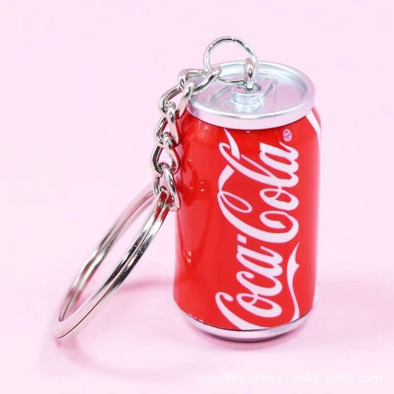 かわいいミニコーラフェンダー飲料瓶缶キーホルダーカップルバッグ自動車ストラップ小プレゼント|undefined