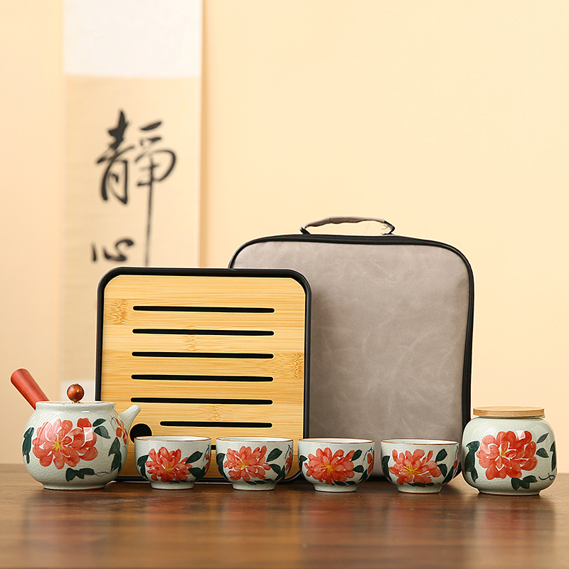 Handheld travel tea set for camping for traveling