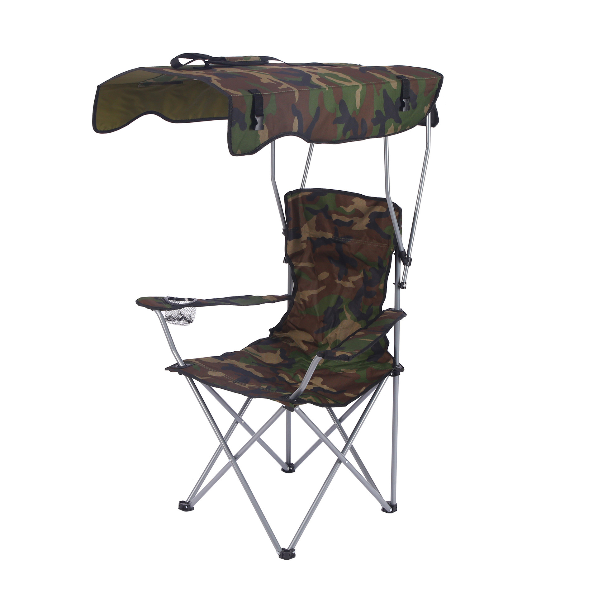 Silla plegable de sombra al aire libre transfronteriza silla de pesca silla de ocio portátil silla de respaldo doble silla de techo sillón