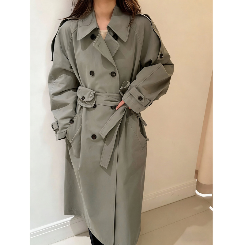 In Stock: Light Luxury Style Lc Casual Loose Silhouette Double-Breasted Mini Waist Bag Trench Coat for Women, New Spring Model In Stock: Light Luxury Style Lc Casual Loose Silhouette Double-Breasted Mini Waist Bag Trench Coat for Women, New Spring Model