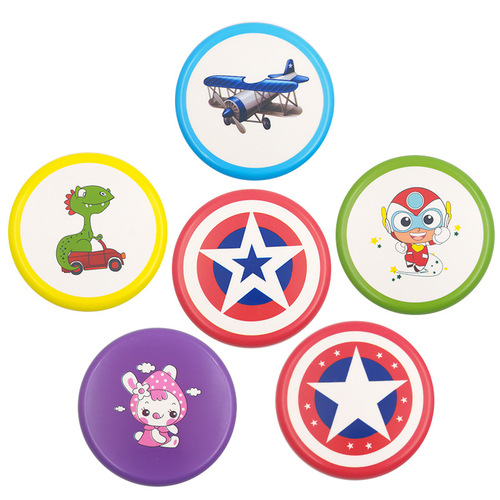 Cross-border PU Children's Soft Frisbee Kindergarten Beginner Safety Hand-Thrown Flying Saucer Outdoor Sports Parent-Child Interactive Toy