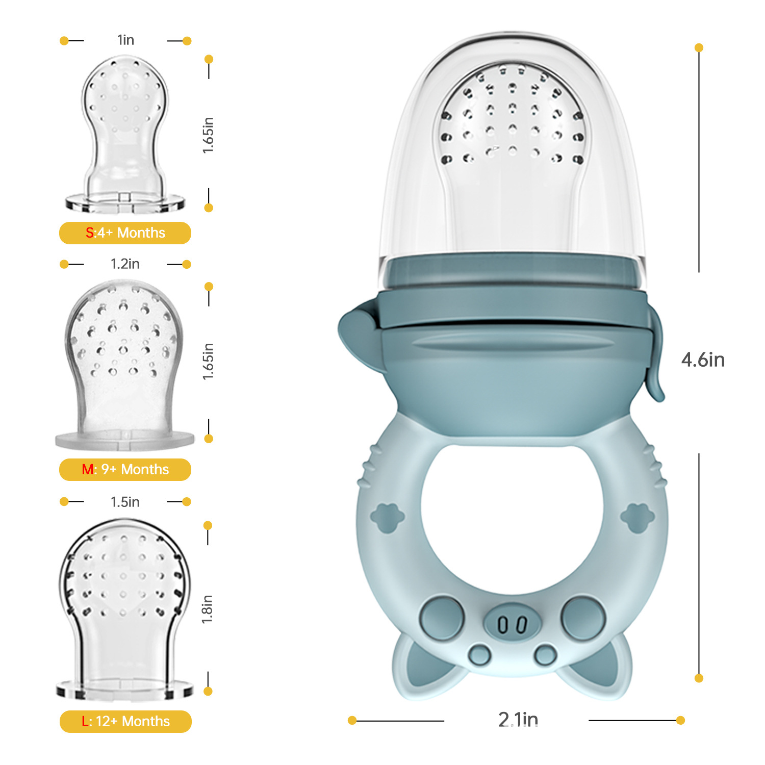 Complemento alimenticio transfronterizo de frutas para bebés, bolsa para morder, mordedura de frutas y verduras, juego, mordedor para bebés, herramienta para comer puré de frutas, artefacto, silicona