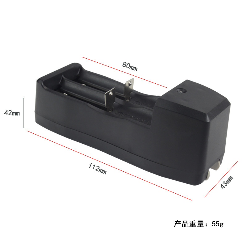 Rumen puntos brillantes cargador de dos ranuras 18650 batería 26650 asiento de carga de asiento de carga adaptador estándar europeo