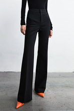 早秋气场拔高2米纸片人微喇超模神裤 时尚百搭显高长裤喇叭裤124