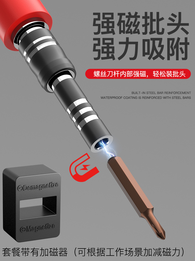 Screwdriver, universal tools set