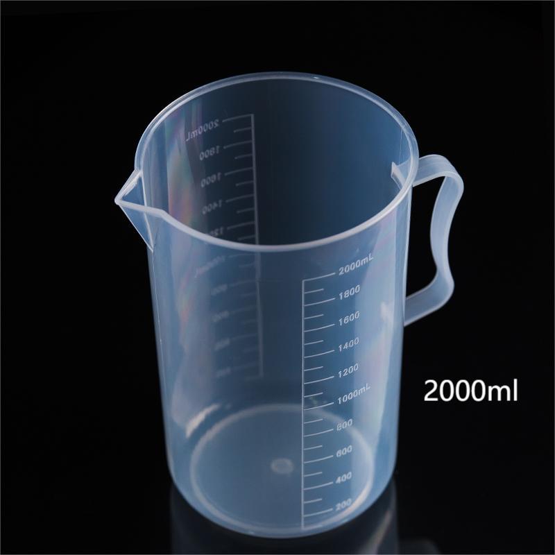 Taza de medir Taza de precipitados con asa Taza de escala doméstica de grado alimenticio Taza de medición comercial Taza de medición de plástico con escala para cocina