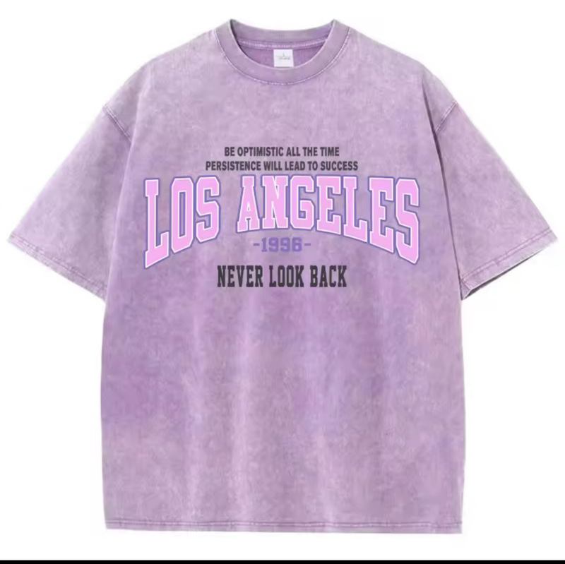 220g Washed Old T-shirt plus size Retro European and American Batik Cotton T Men's and Women's Shoulder Loose Half Sleeve Cross-border Wholesale