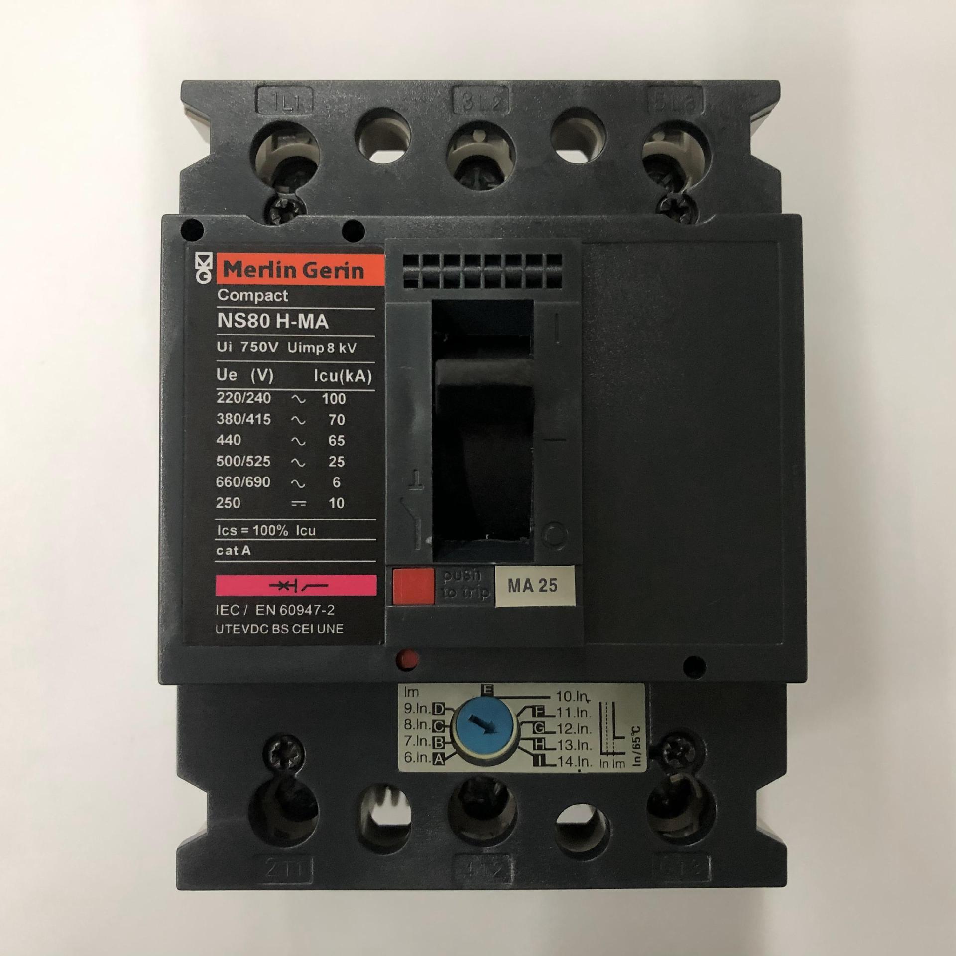 原装正品NS80H-MA25 3P 25A 梅兰日兰空气开关塑壳式断路器