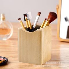 現物筆筒実木黒胡桃筆筒箱木製学習事務文房具収納箱ケヤキ筆筒速発