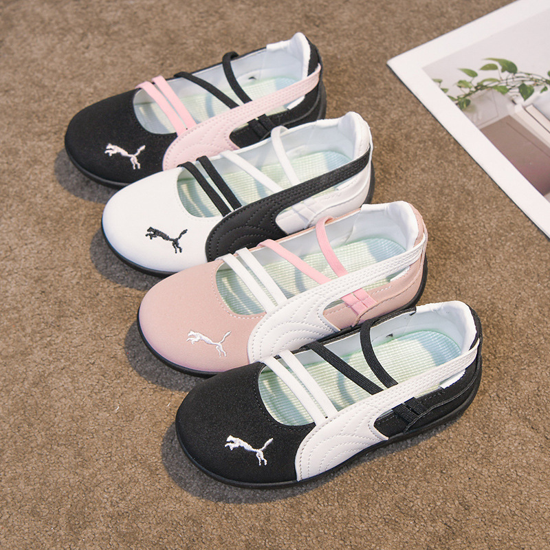 Girls' Princess Shoes 2026 Spring and Autumn Korean Style Children's Soft-Soled Slip-On Leather Shoes Baby Fashion Flats Trendy