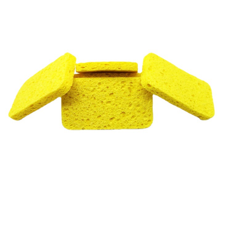 深圳批发吸水纤维导热理疗木浆海绵 黄色方块电极片棉垫 厂家货源