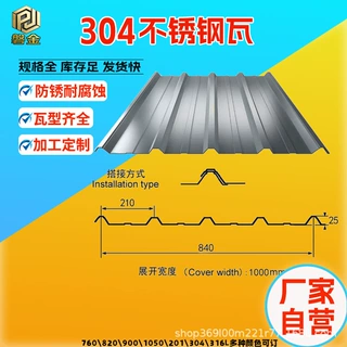 厂家批发 316L不锈钢瓦 316L耐腐专用彩钢瓦 沿海专用瓦楞板