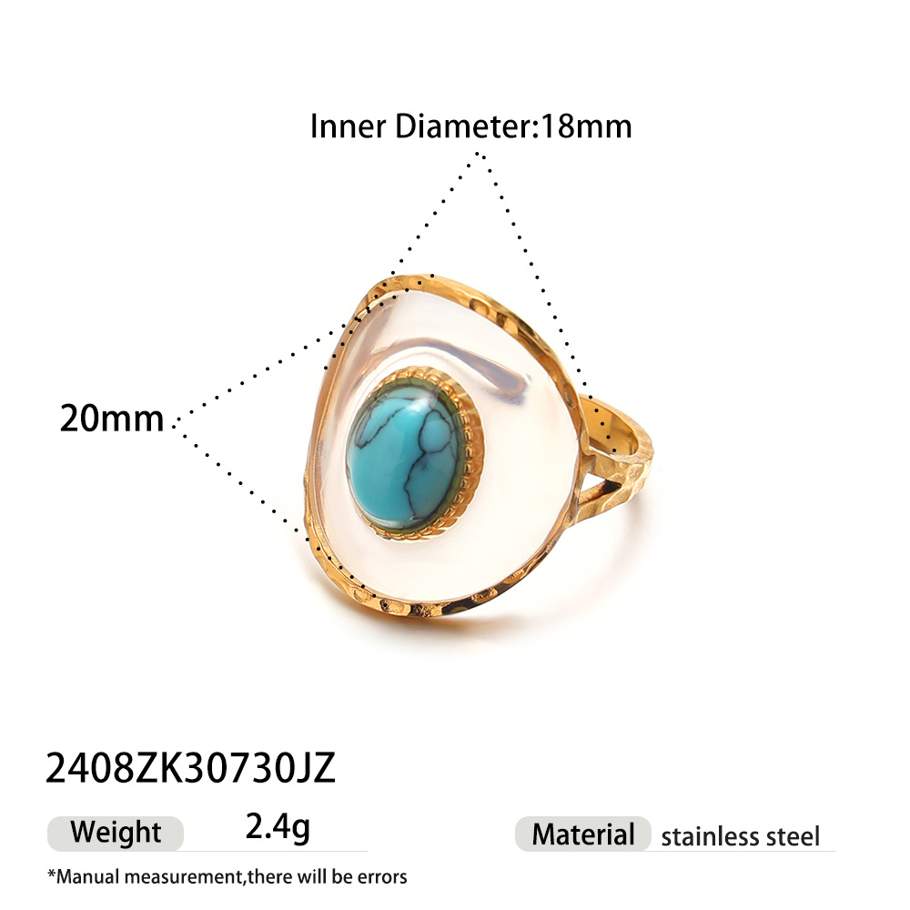 Collar de acero inoxidable para mujeres no se desvanece con joyería de piedra natural conjunto de ventas transfronterizas calientes