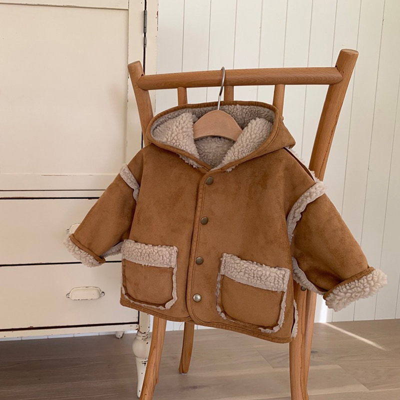 Baby invierno trepa ropa infantil coreana ropa de invierno de bebé camiseta de peluche engrosada ropa de invierno de niñas