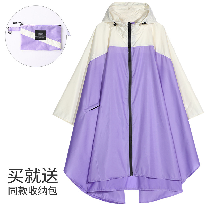 Fabricantes venden japonés Corea del Sur moda Capa delgada hombres y mujeres adultos impermeable poncho mochila ciclismo Amazon comercio exterior image 64