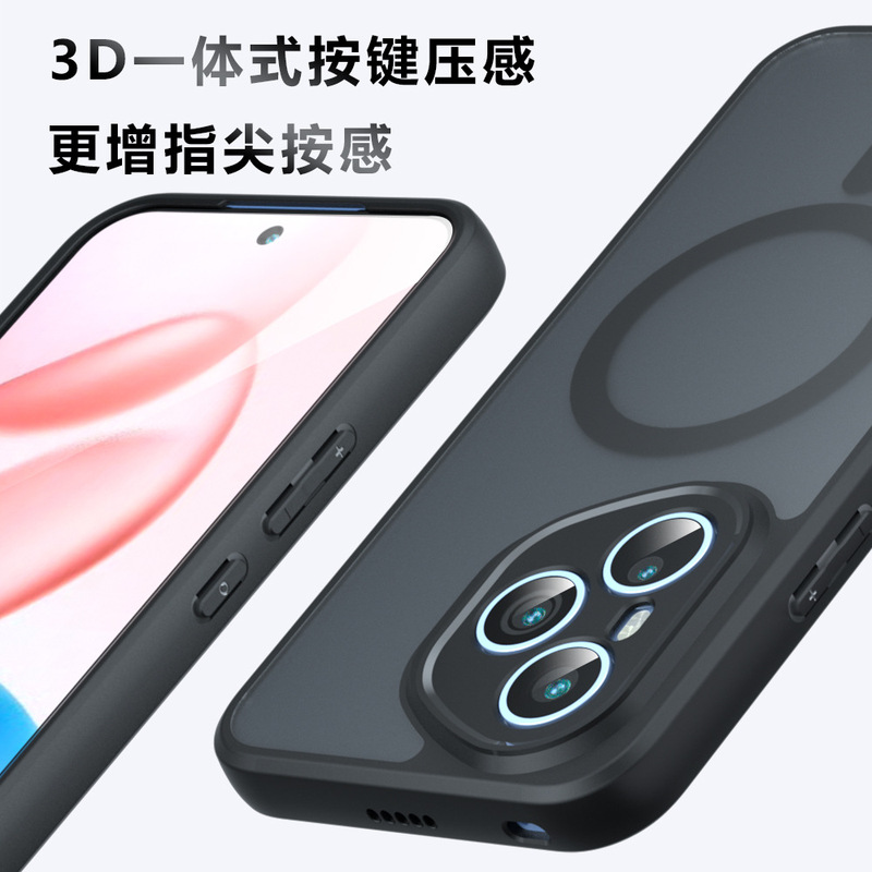 Honor 400 外国版磁気電話ケース Qijia エアバッグ落下防止つや消し Honor400Pro 電話ケースに適しています。|undefined
