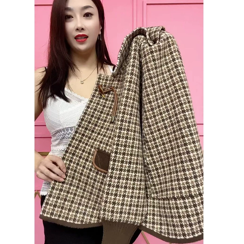 Мать средних лет пальто осеннее и зимнее короткое шерстяное пальто