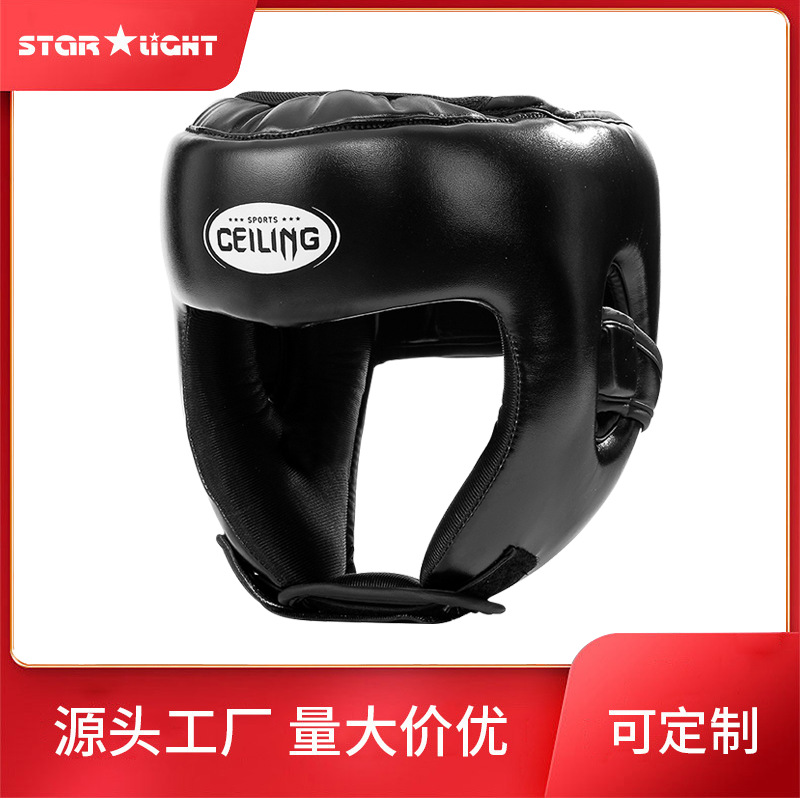 Xinghui Boxing Helmet Full-Coverage Boxing Head Protector, Thickened EVA Shock Absorption, Suitable for Sanda, Muay Thai, MMA, Customizable Logo