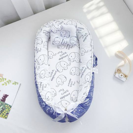 Cross-border direct supply of pure cotton baby nest bed portable newborn baby crib bed bb wholesale newborn baby nest