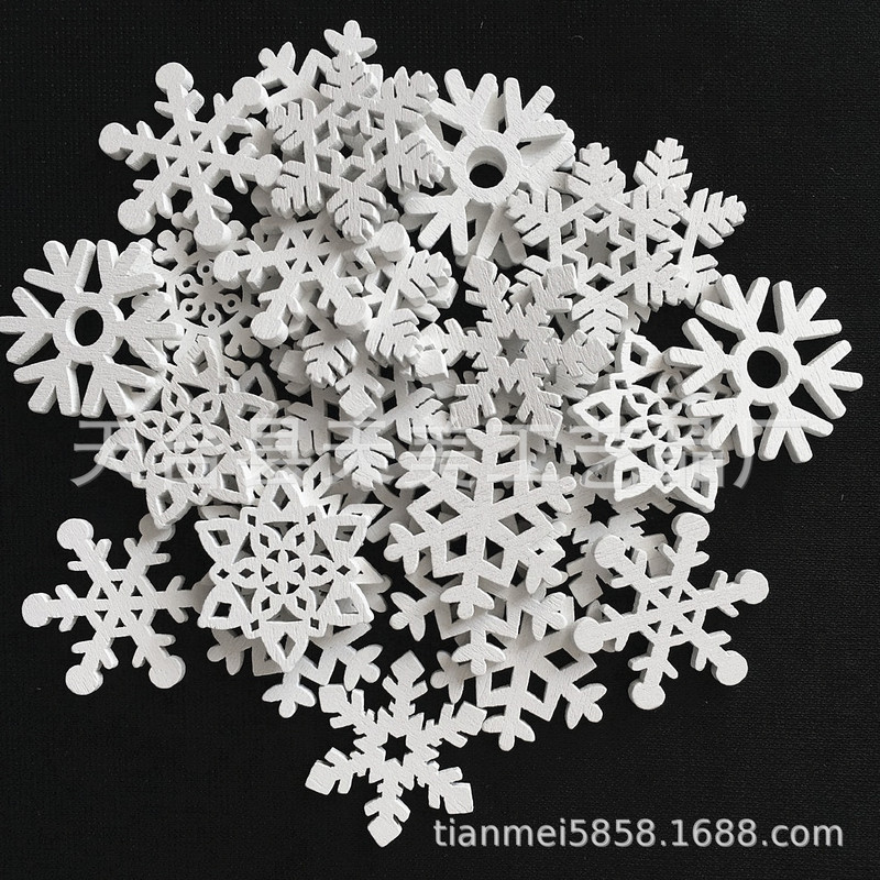 アマゾンwish電気商の人気木製30mm 35mm白い雪花原木色赤い雪花|undefined