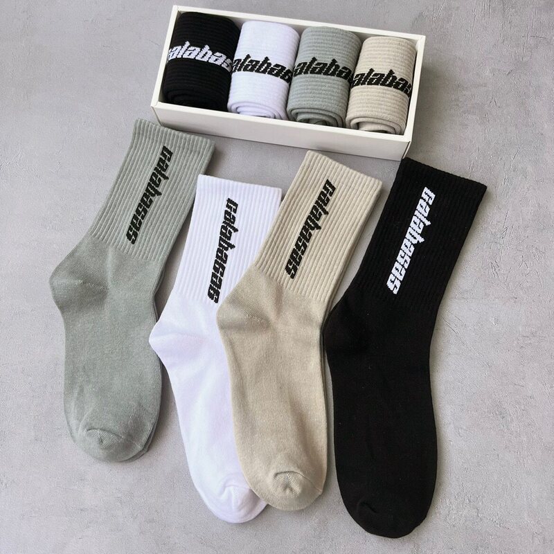 Kanye Socks Men's Long Socks Yeezy Trendy Brand Letter Black and White Mid-Tube Socks Women's Ins Basketball High-Top Sports Socks Kanye Socks Men's Long Socks Yeezy Trendy Brand Letter Black and White Mid-Tube Socks Women's Ins Basketball High-Top Sports Socks