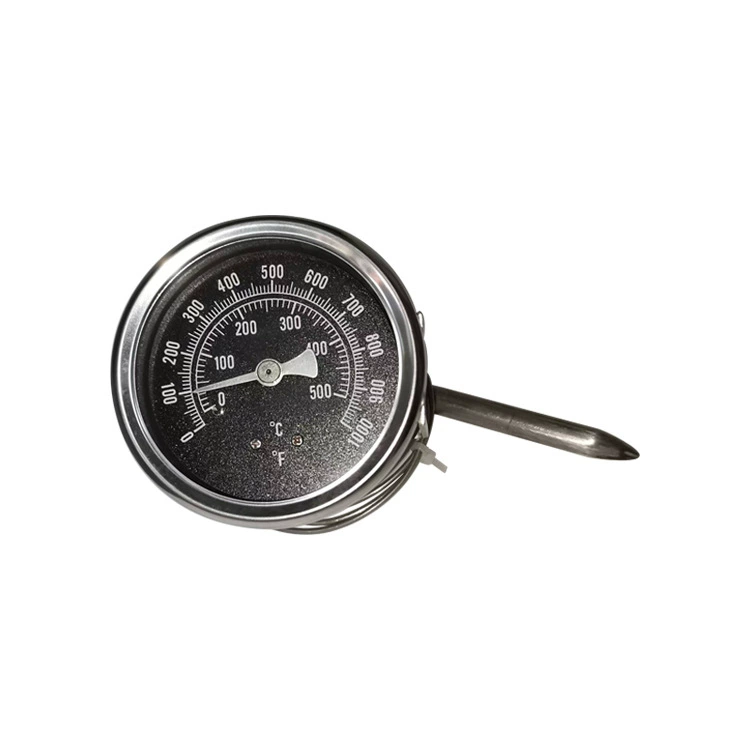 Высокотемпературный термометр для гриля, духовки для стейка, капиллярный термометр, термометр для угольного гриля, 500 ° С.