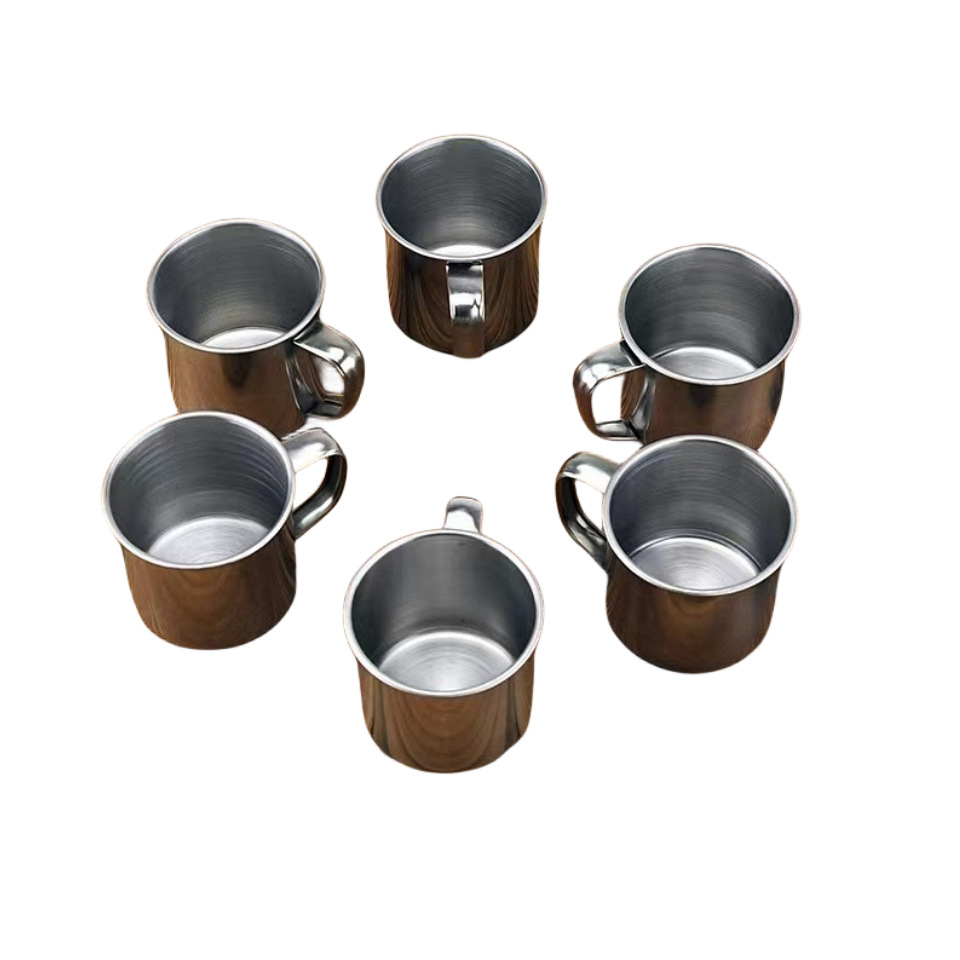 Engrosar la taza de agua de acero inoxidable, la taza universal del jardín de infantes, la taza resistente a la caída, la taza pequeña para niños con mango y la taza pequeña
