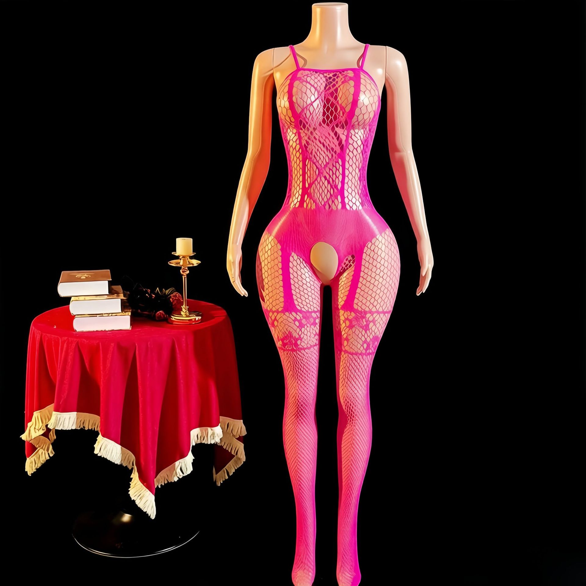 Yue mariposa red ropa interior sexy camiseta transfronteriza europeas y americanas red de pesca elástica coqueteando amor uniforme de cerezo 7013