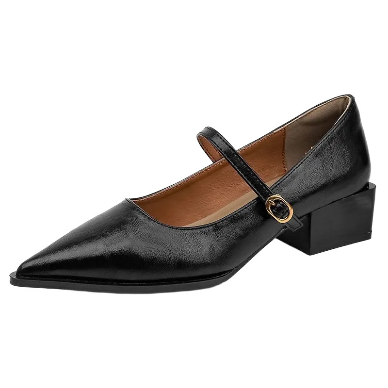 Temperamento francés Marie-Zhen zapatos para mujeres 2026 primavera y verano nuevo tipo de hebilla universal retro viaje agudo zapatos para mujeres