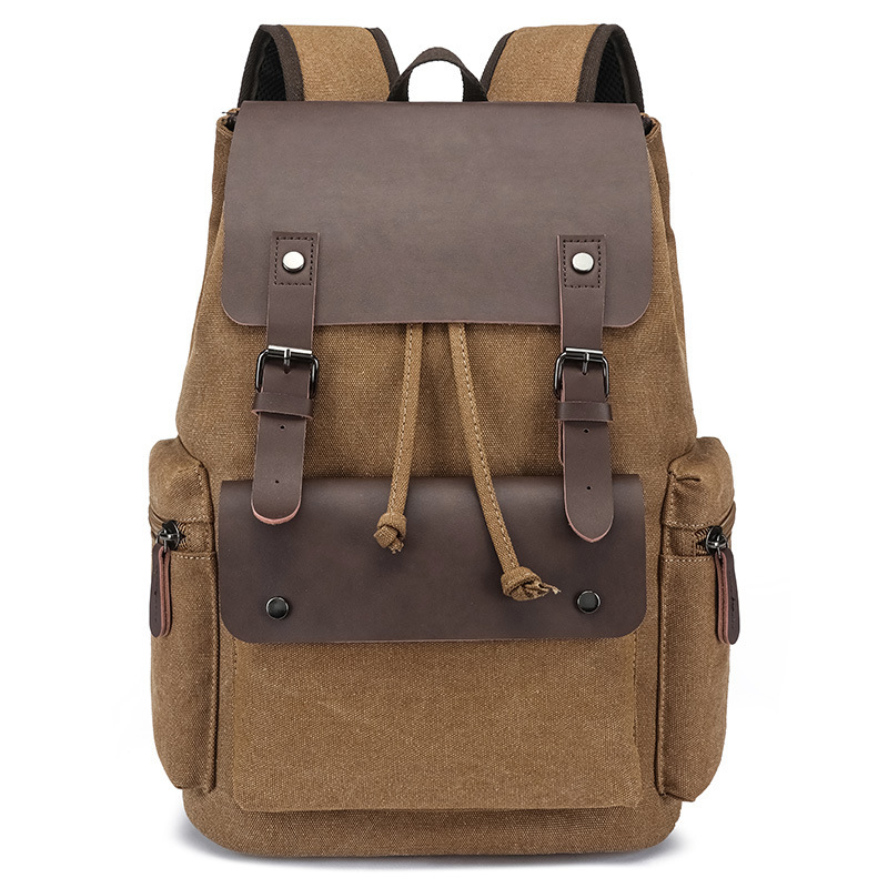 Cross-Border E-Commerce Popular Backpack, Microfiber Genuine Leather, Fashionable College Style Couple Backpack, Student Computer School Bag