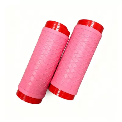 Motorcycle Handle Cover, handlebar covers, pull-out motorcycle - pink-grid-pattern-1-pair-of-handlebar-covers