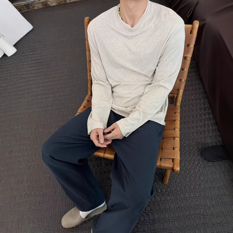 Autumn Round-Neck Slim-Fit Casual Fashion Stylish Fitness High-Elastic Base Layer Long-Sleeve Loose Sweatshirt Autumn Round-Neck Slim-Fit Casual Fashion Stylish Fitness High-Elastic Base Layer Long-Sleeve Loose Sweatshirt