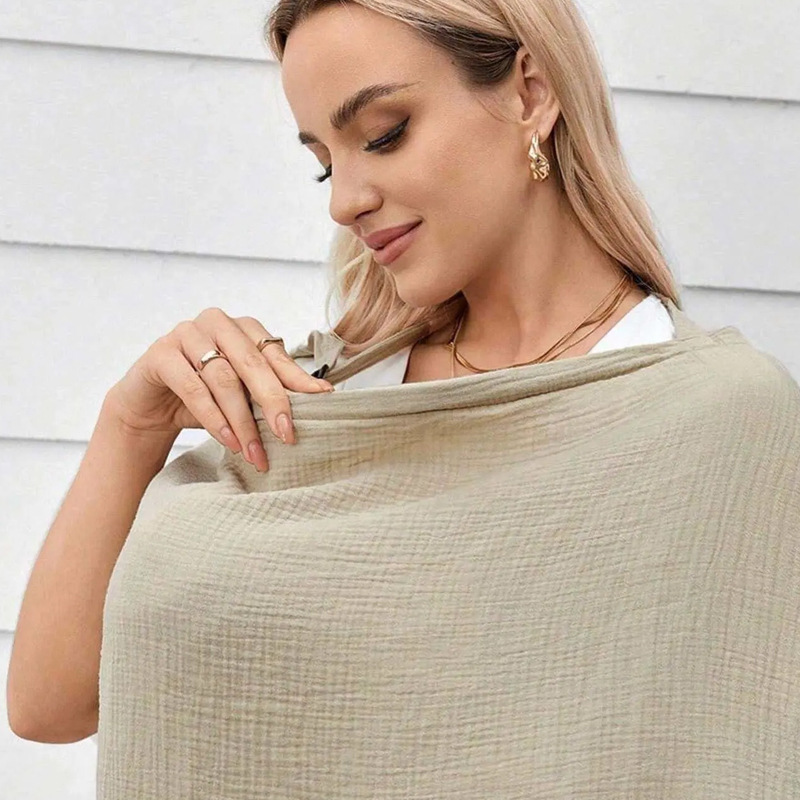 防走光全綿糸布プリント哺乳タオル外出哺乳服マント授乳遮蔽服カバークロスボーダーアマゾン|undefined