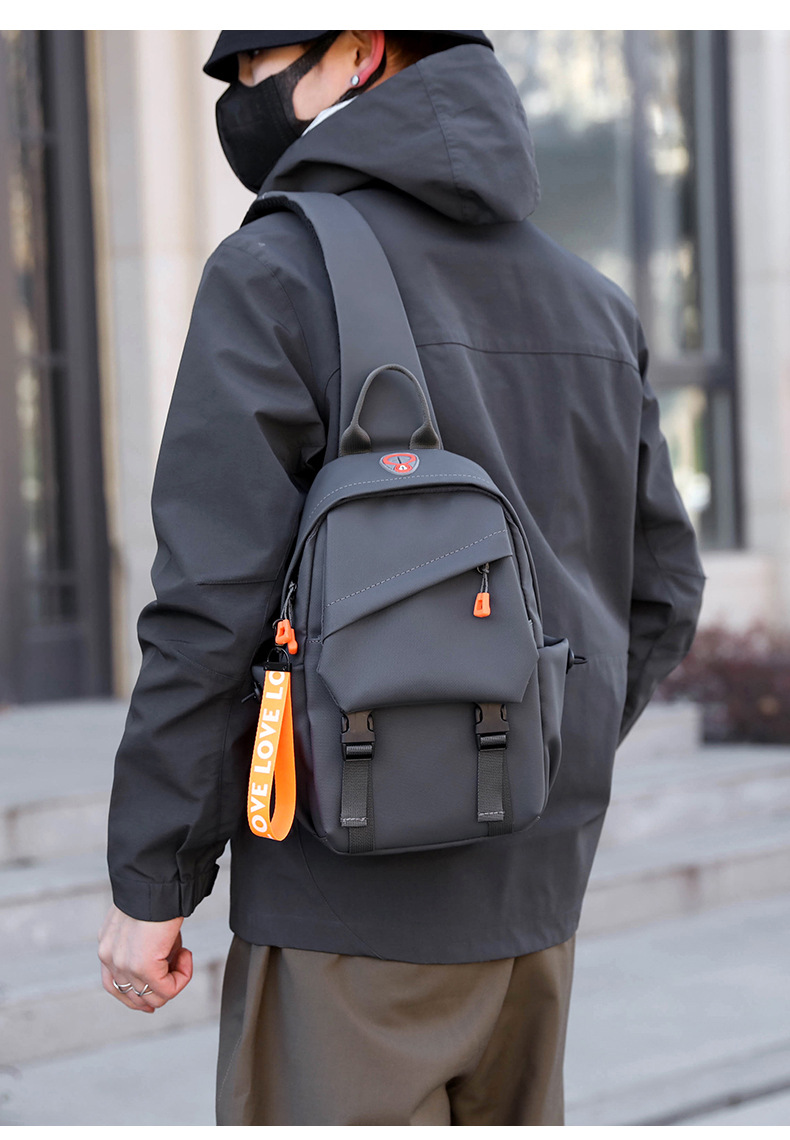 New trendy men's chest bags, casual single-shoulder bags, backpacks, crossbody bags, water-resistant men's bags, business men's bags, cross-border undefined