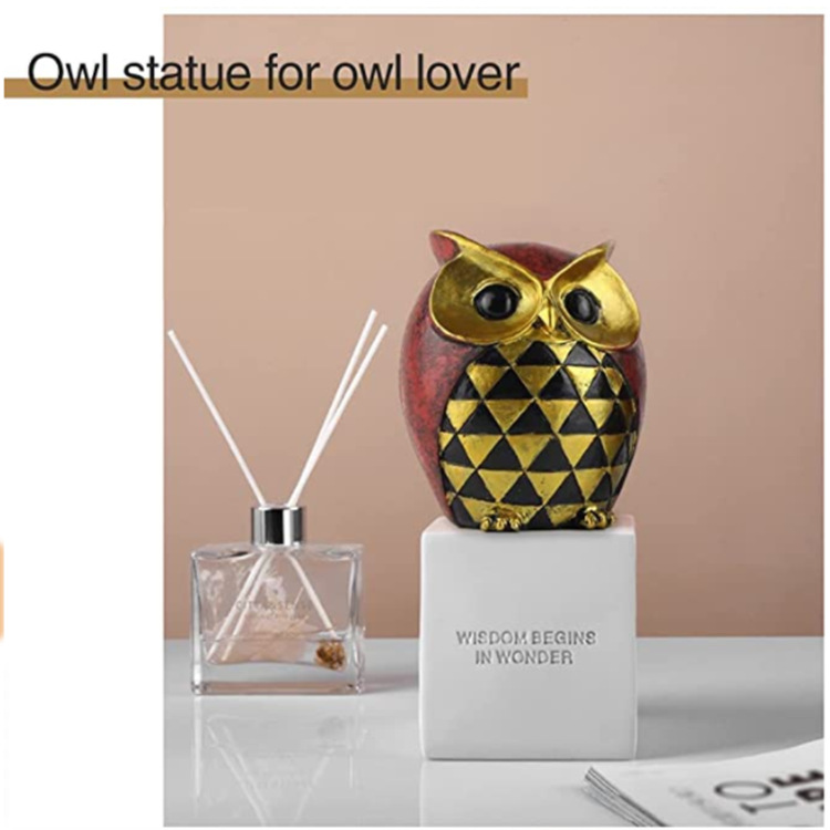 Resin Owl Figurine Size Example