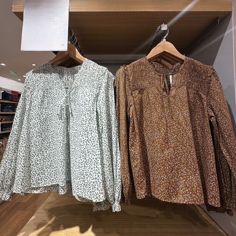 Women's Cotton Pleated Thin Shirt/Long-Sleeved Shirt, New Spring and Summer Floral Design Top 484798 Women's Cotton Pleated Thin Shirt/Long-Sleeved Shirt, New Spring and Summer Floral Design Top 484798