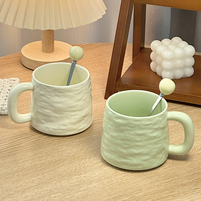 Taza de cerámica doméstica taza de agua taza de café de oficina taza de regalo de cumpleaños taza de desayuno de alto valor