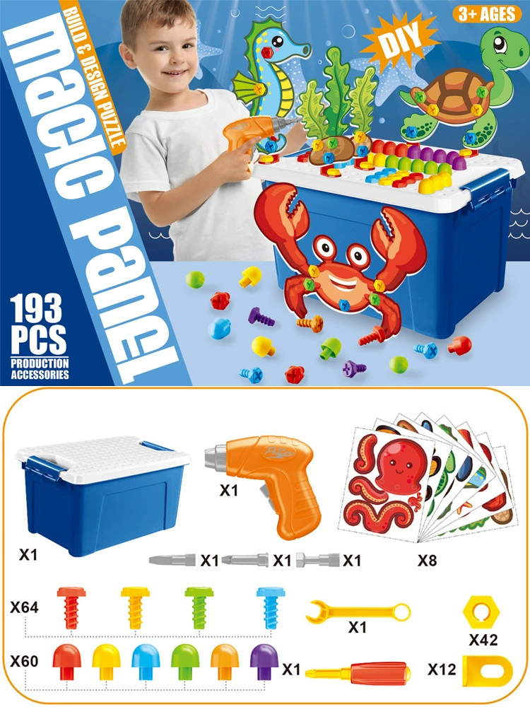Конструктор, игрушка, электрическая дрель для мальчиков, 3 года