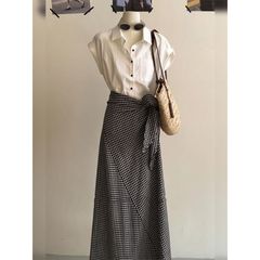 爆款夏季穿搭一整套女2025新款时尚减龄衬衫上衣气质显瘦半身夏季