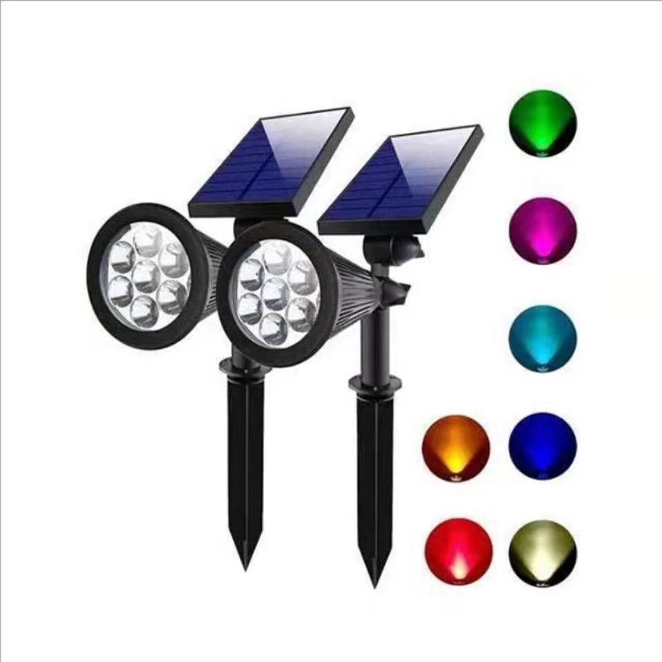 Solar Spotlight RGB Lawn Light Outdoor LED Garden Light Garden Photo Tree Park Ambience Landscape Decorative Light